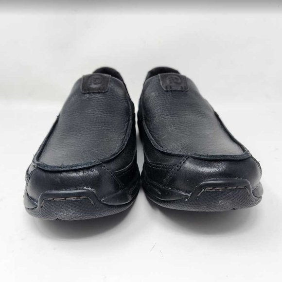 Men\'s 9 Dunham Wade slip on shoes loafers in black leather MCN422BK main image 8